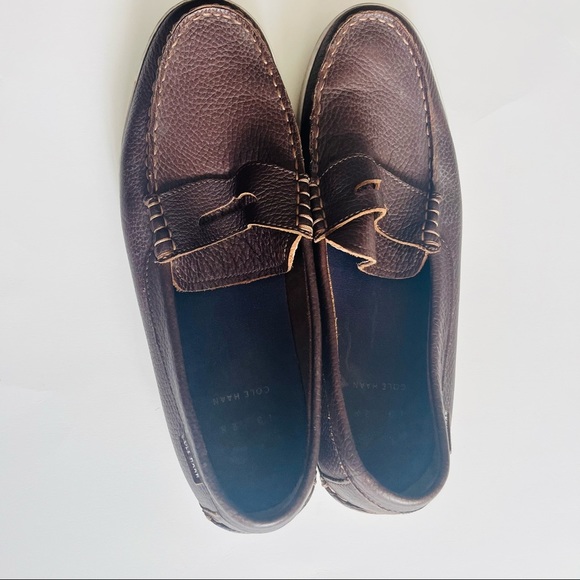 Cole Haan Nantucket Penny Loafers, Dark Brown Leather. Mens size 13 main image 8